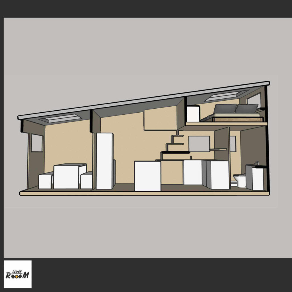 Referenz Visualisieren. Tiny House in Front- Perspektiven, gestaltet von Design RöööM